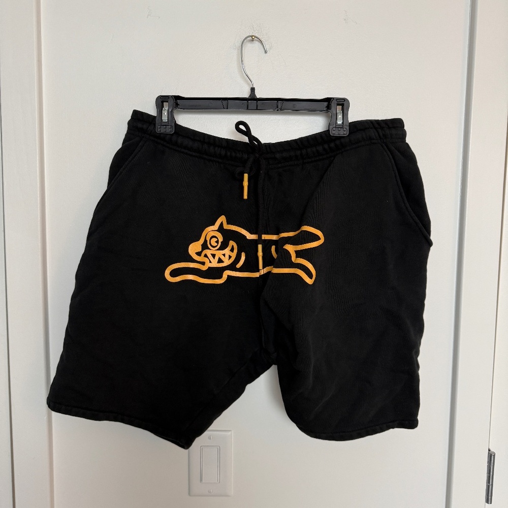 Icecream Black Graphic Sweat Shorts – Running Dog Logo